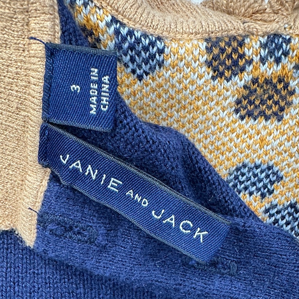 Janie and Jack Navy and Brown Floral Set - Picture 4 of 7
